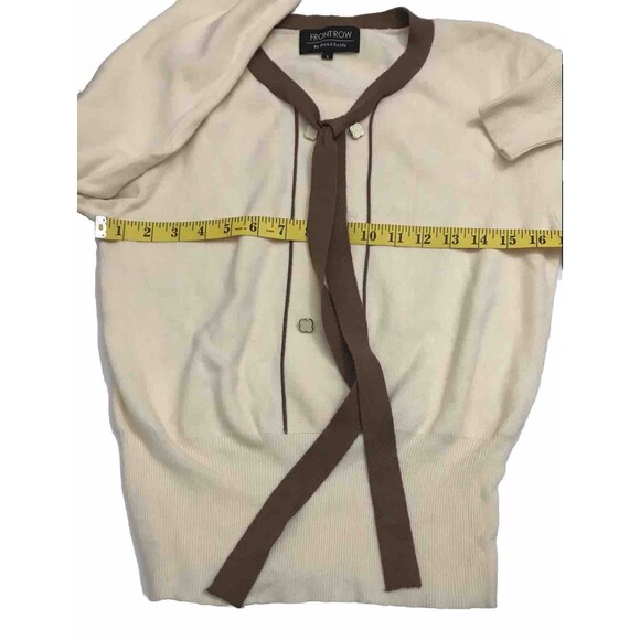 Front Row By Sara & Goldy Women’s Sweatshirt Cream Color Size S - Picture 9 of 14